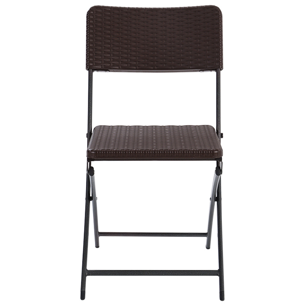 Living and Home Set of 2 Outdoor Rattan Plastic Chair Image 4