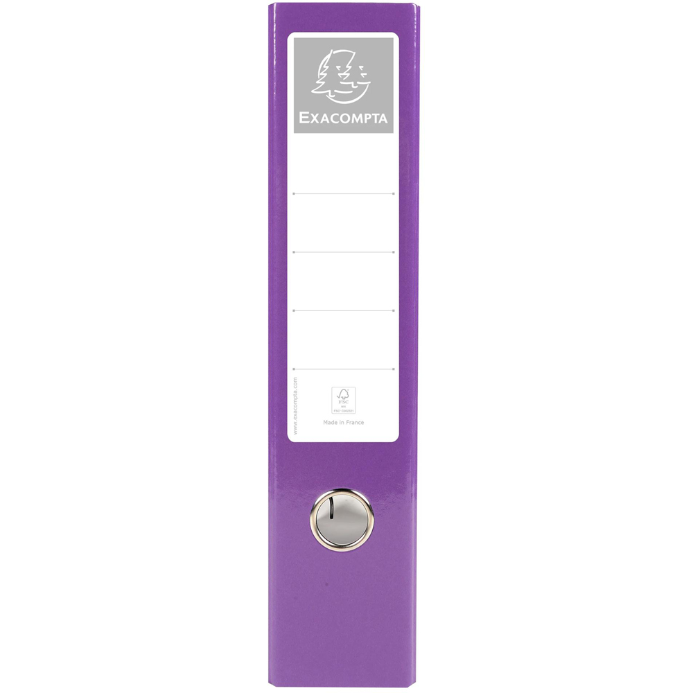 Exacompta Iderama PremTouch A4 Purple Lever Arch File 10 Pack Image 2