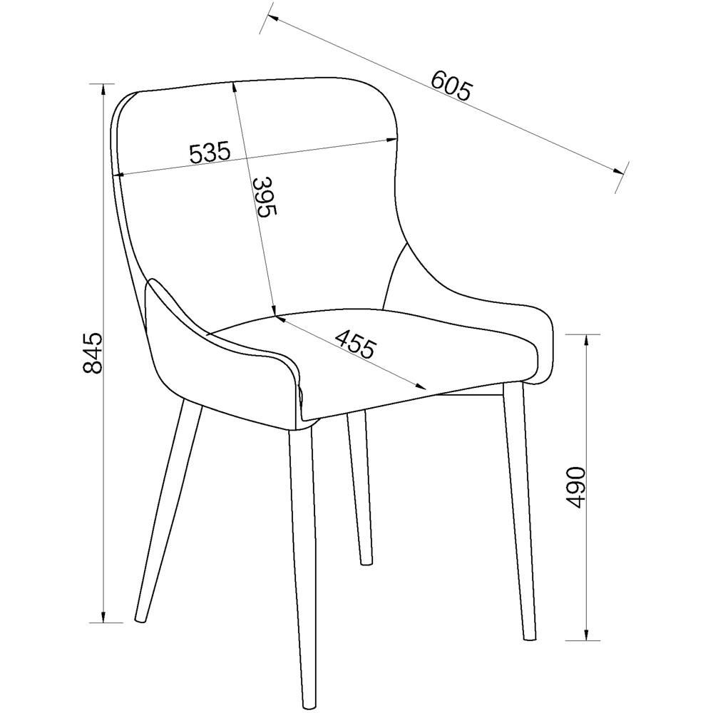 Bentley Designs Rubens Set of 2 Mocha Beige Boucle Dining Chair Image 5