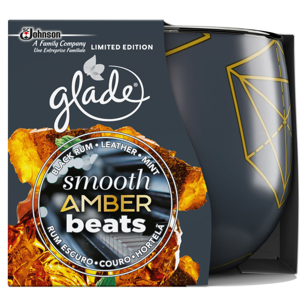 Glade Smooth Amber Beats Candle 120g Image 1