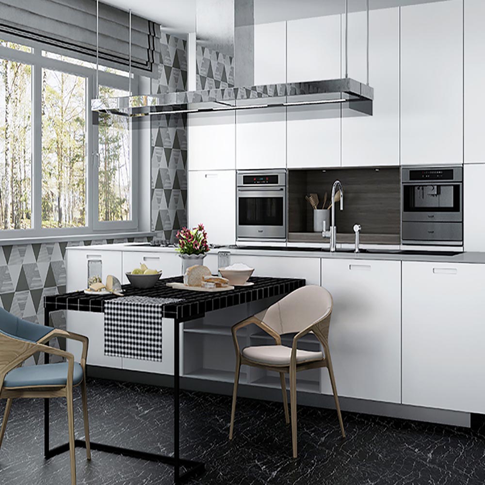 Living and Home Glossy White Self Adhesive PVC Wallpaper Image 5