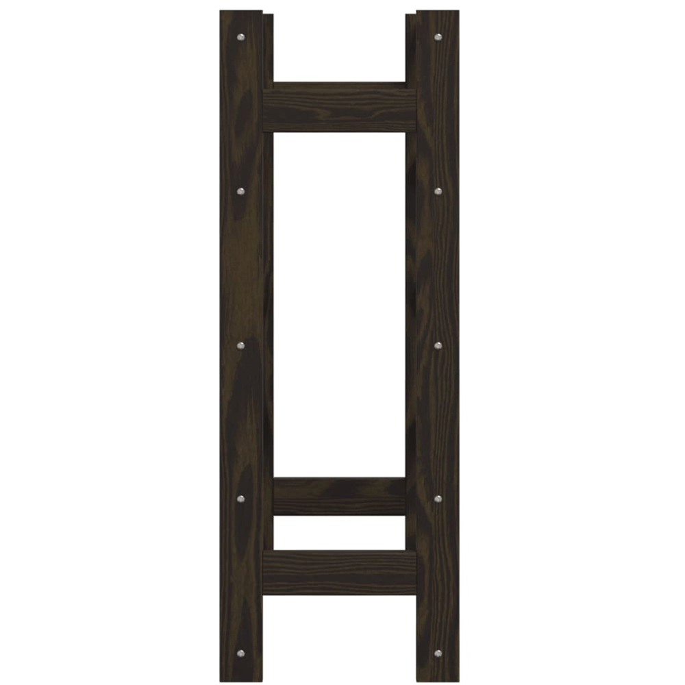 vidaXL 20 Bottle Black Freestanding Wine Rack Image 4