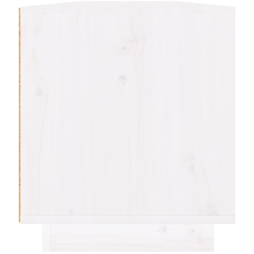 vidaXL 4 Door White Solid Pine TV Cabinet Image 6
