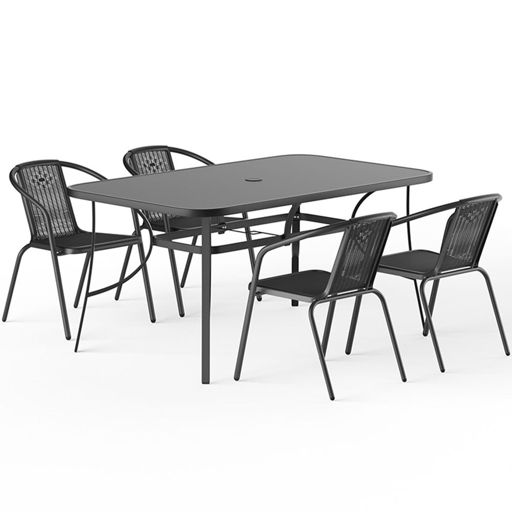 Living and Home Wicker 4 Seater Patio Set Image 2