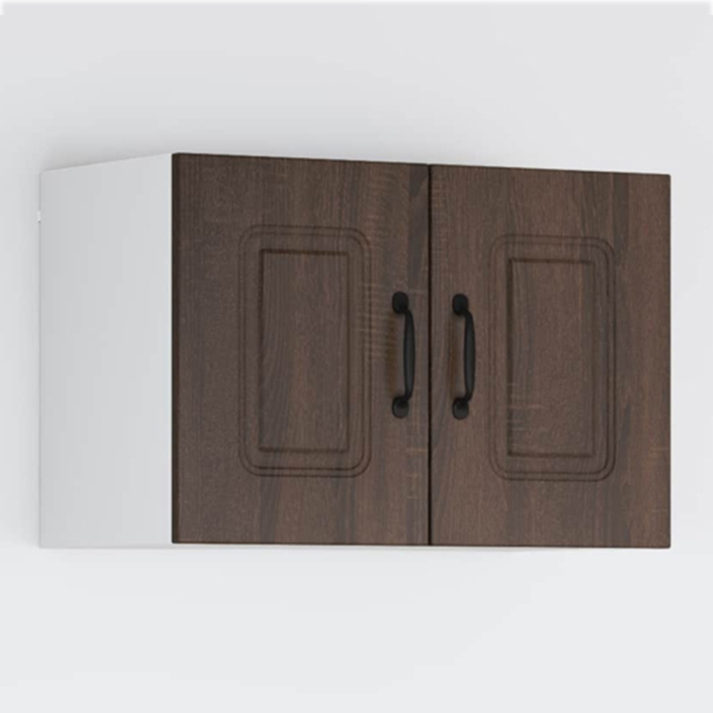 vidaXL Kalmar 2 Door Brown Oak Wall Kitchen Cabinet 2 Pack Image 1