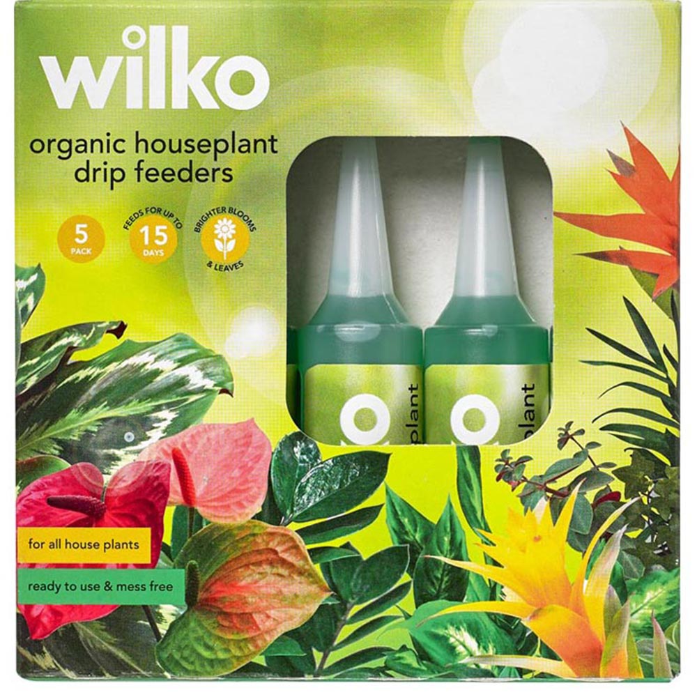 Wilko Organic House Plant Drip Feeder 32ml 5 Pack Wilko