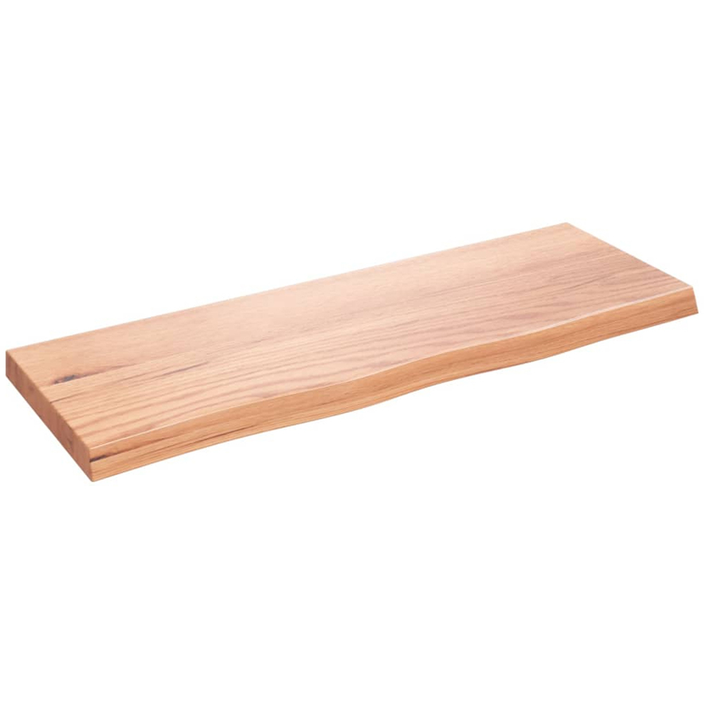 vidaXL 30 x 80cm Light Brown Oak Wood Wall Shelf Image 1