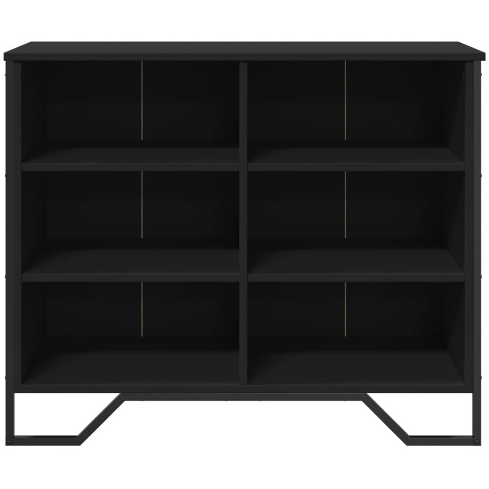 vidaXL 6 Shelf Black Sideboard Image 3