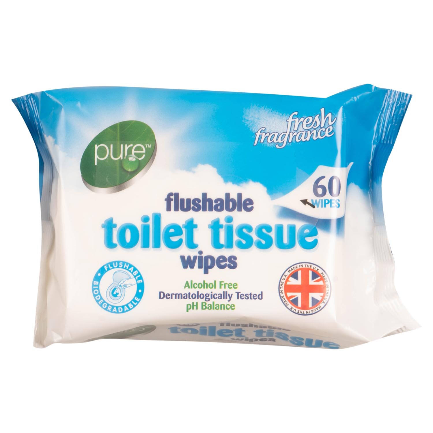 Pure Flushable Toilet Tissue Wipes Image