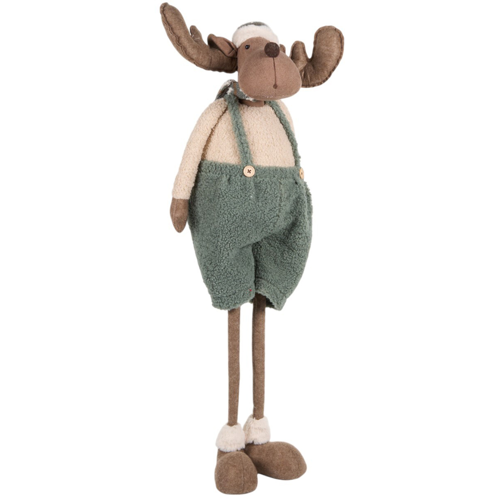 Extendable Cosy Christmas MooseCream and Green Image 5