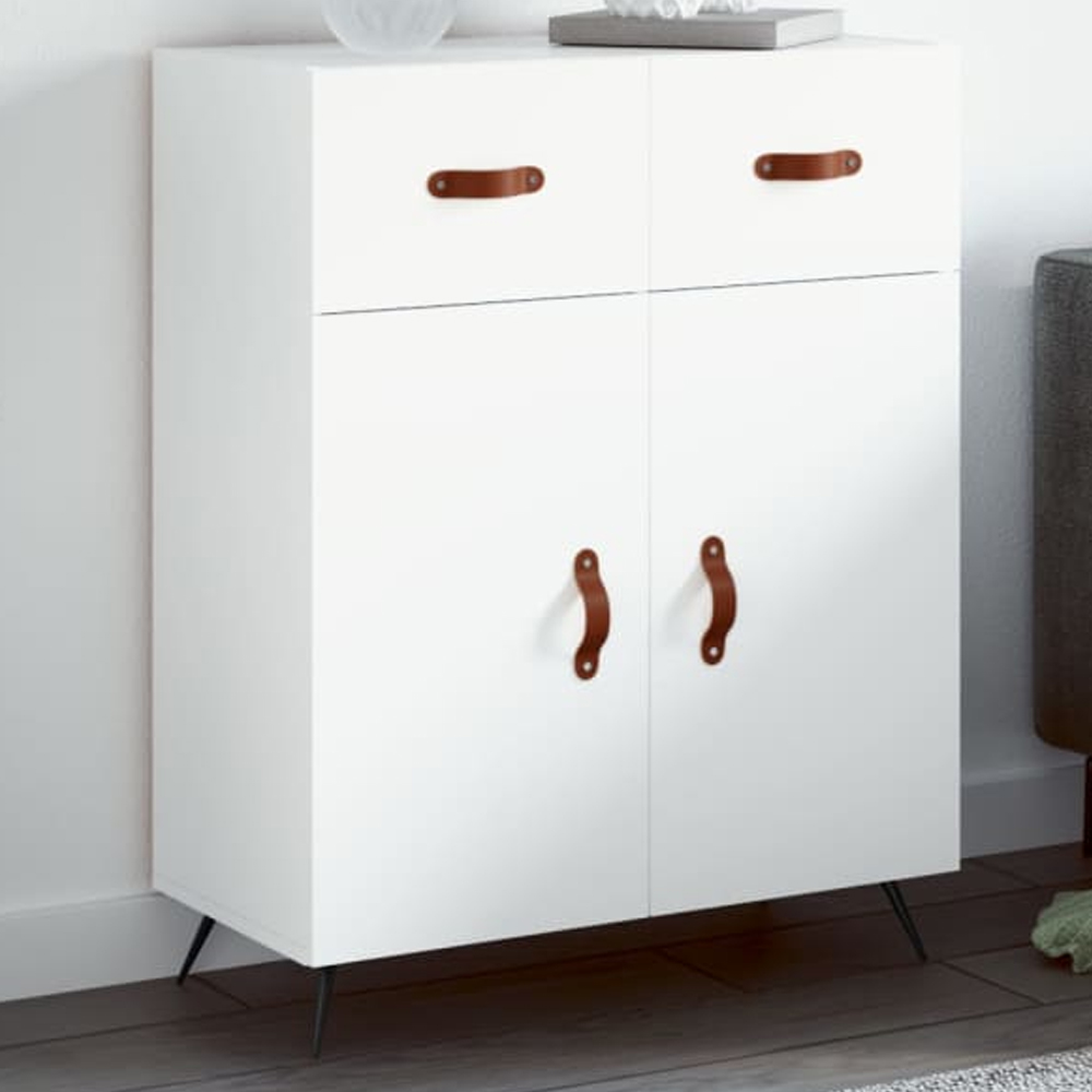 vidaXL 2 Door 2 Drawer White Sideboard Image 1