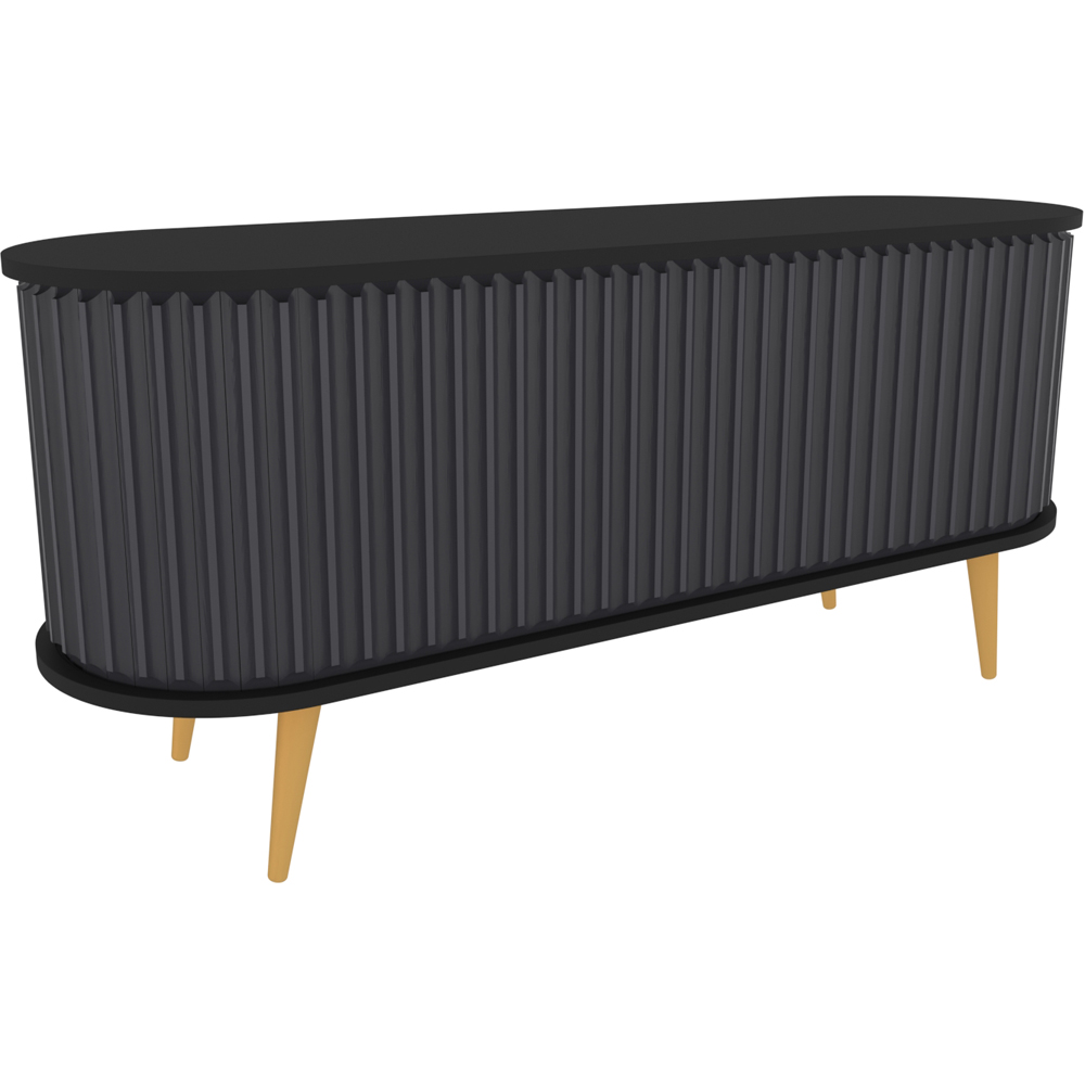 Decorotika Stor 2 Door Black and Anthracite Wide Mid-Century Moder TV Unit Image 5