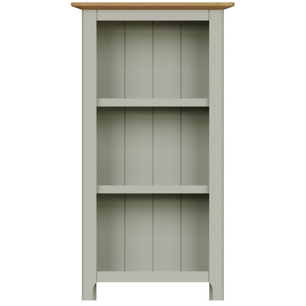 FWStyle Taberno 3 Shelf Sage Green and Oak Bookcase Image 3