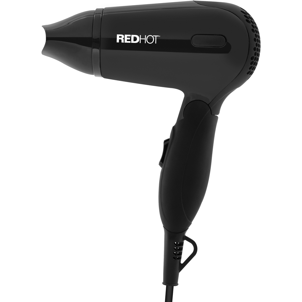 Red Hot Black Compact Hair Dryer Image 1