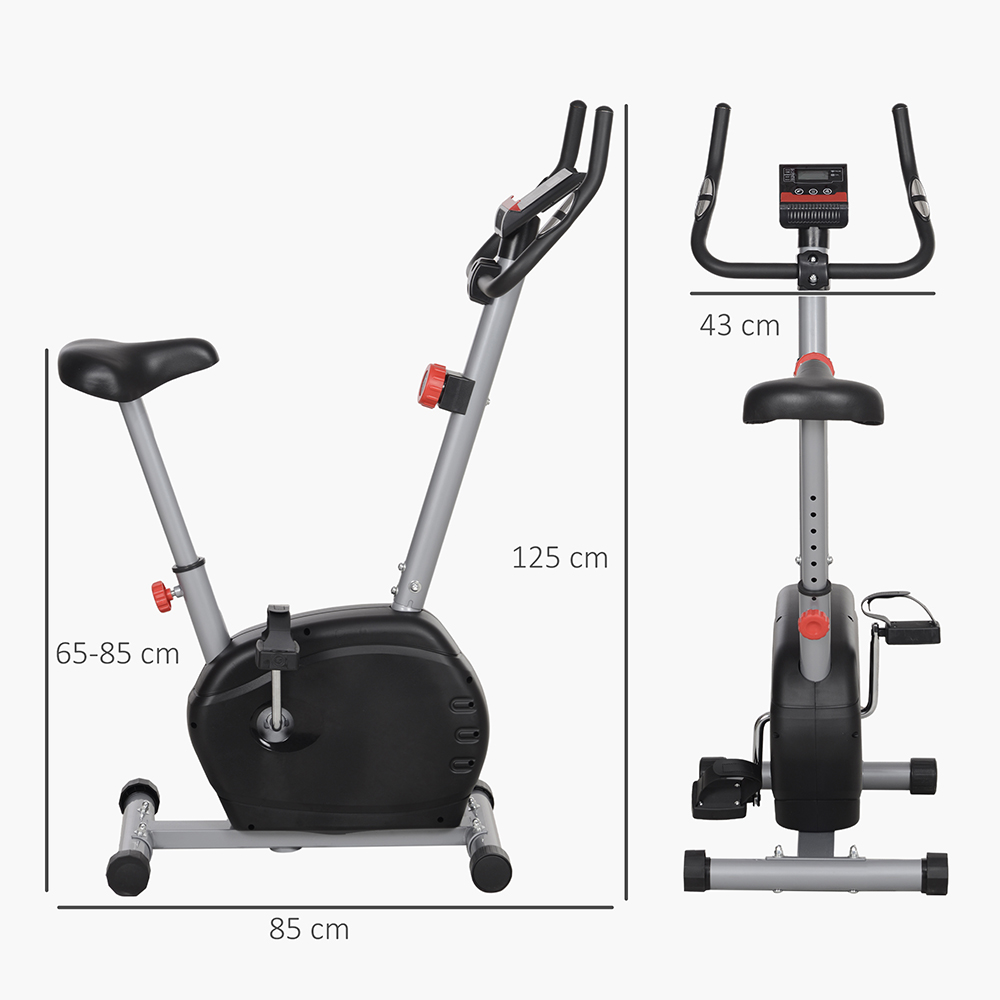 SPORTNOW Grey Magnetic Resistance Quiet Exercise Bike Image 7