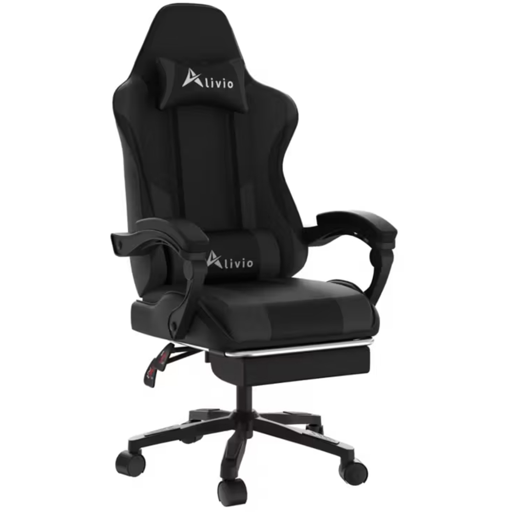 Alivio Black Ergonomic Massage Gaming Chair Image 2