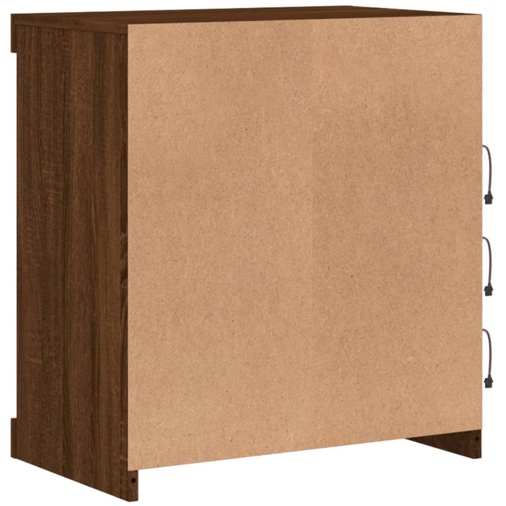 vidaXL 4 Shelf Brown Oak Sideboard with RGB LED Lights Image 8
