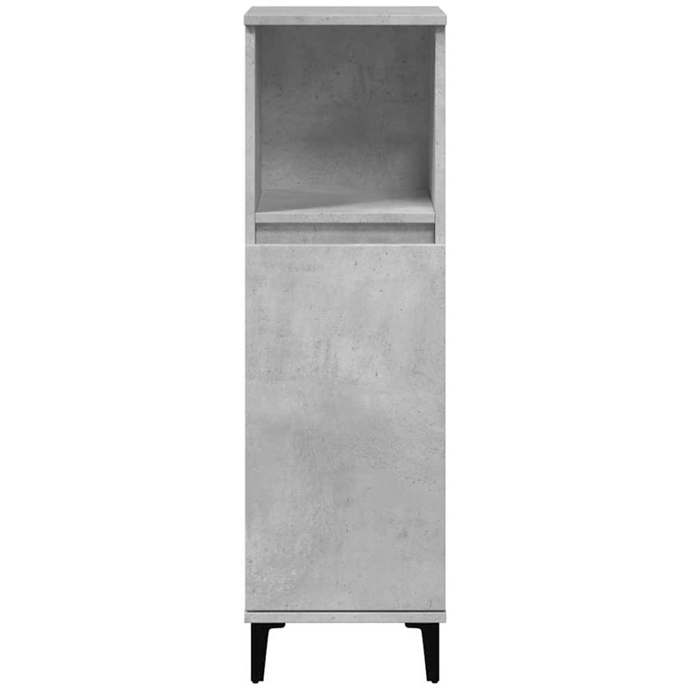 vidaXL Single Door Single Shelf Grey Bathroom Cabinet Image 3