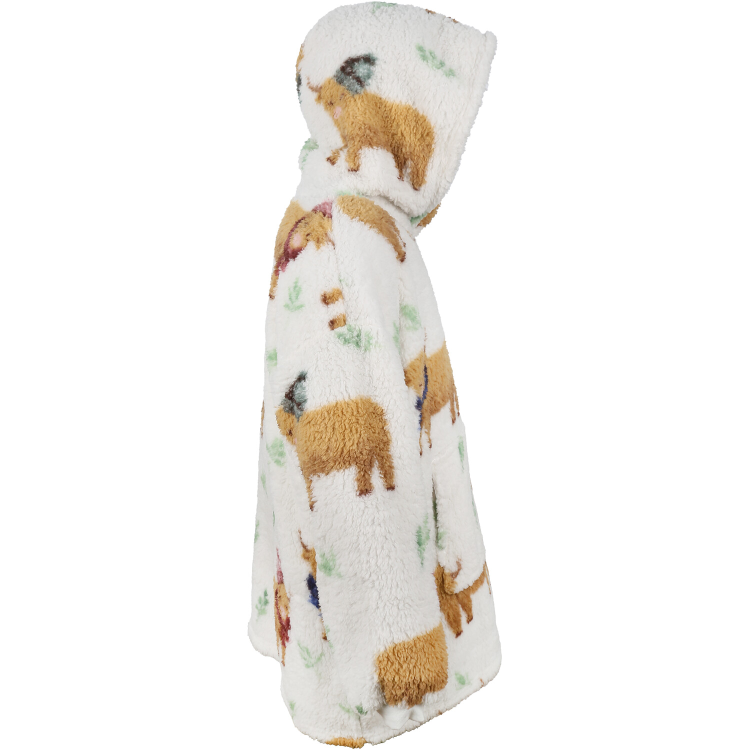 Highland Cow Sherpa Hoodie White Image 3