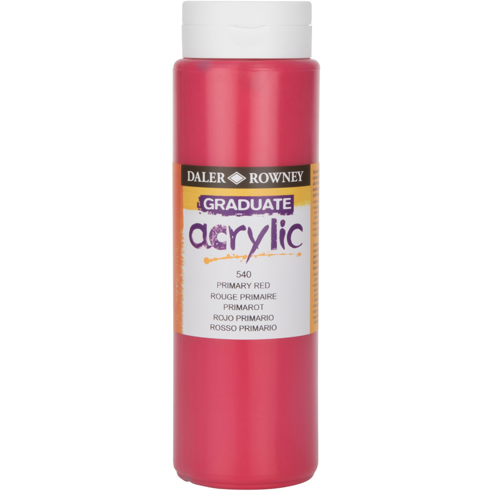 Daler Rowney Graduate Acrylic 500ml - Primary Red Image