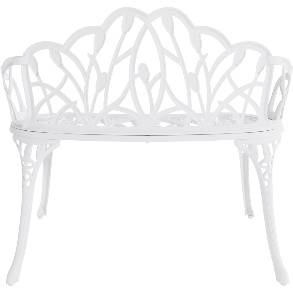 Charles Bentley Cast Aluminium Tulip Bench Image 5