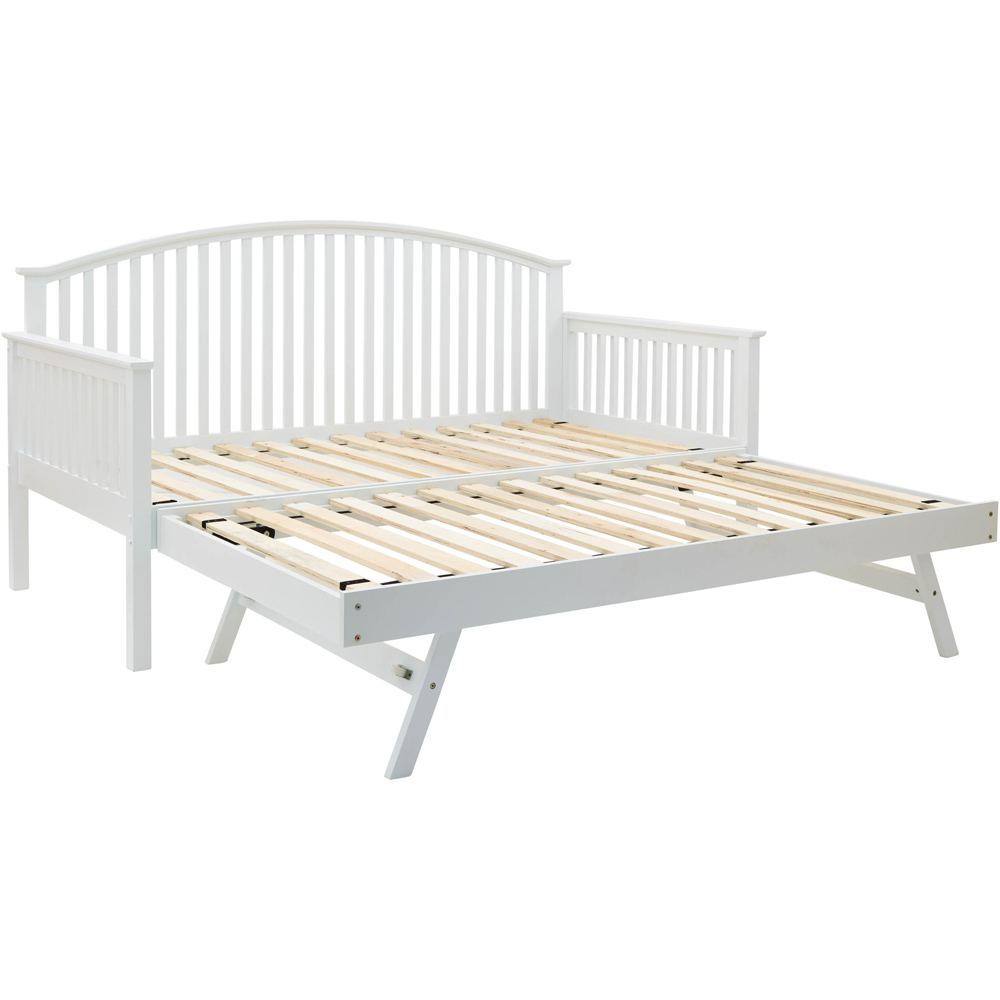 GFW Madrid Single White Wooden Day Bed with Trundle Image 5