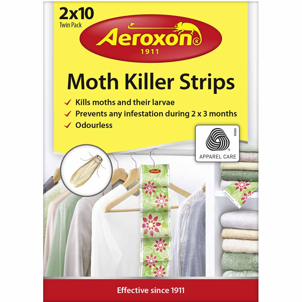 Aeroxon Clothes Moth Killer Strips 2pk Wilko