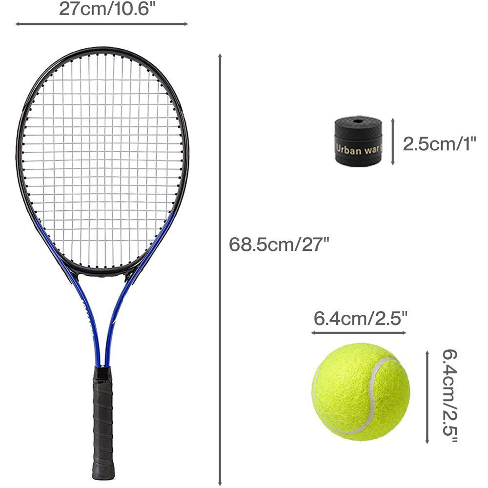 Traderight Centra 9-Piece Lightweight Tennis Racket Set Image 9