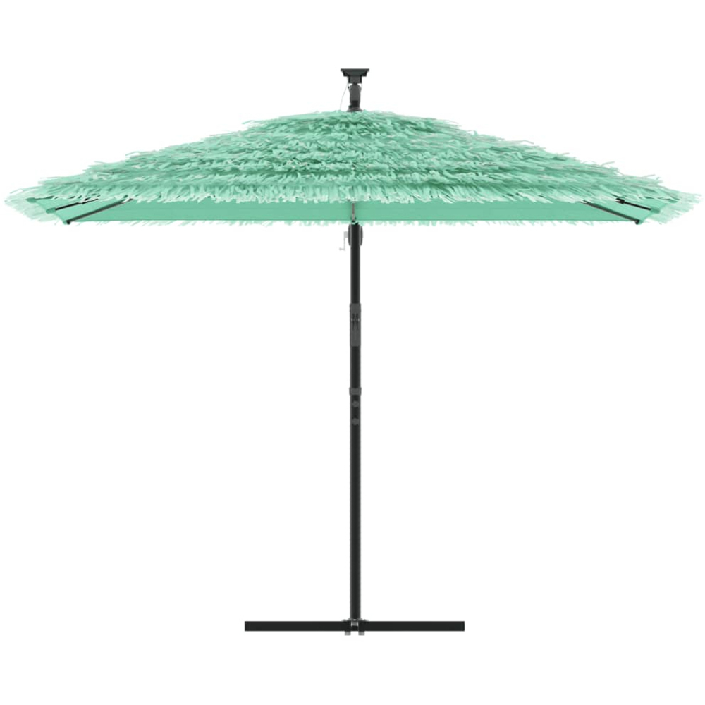 vidaXL Green Straw Top Cantilever Parasol with Steel Pole 2.9m Image 2