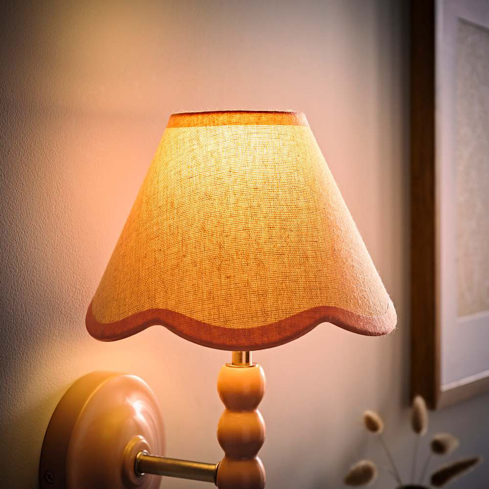 ValueLights Florie Mini Scallop Pink Trim Shade Image 2