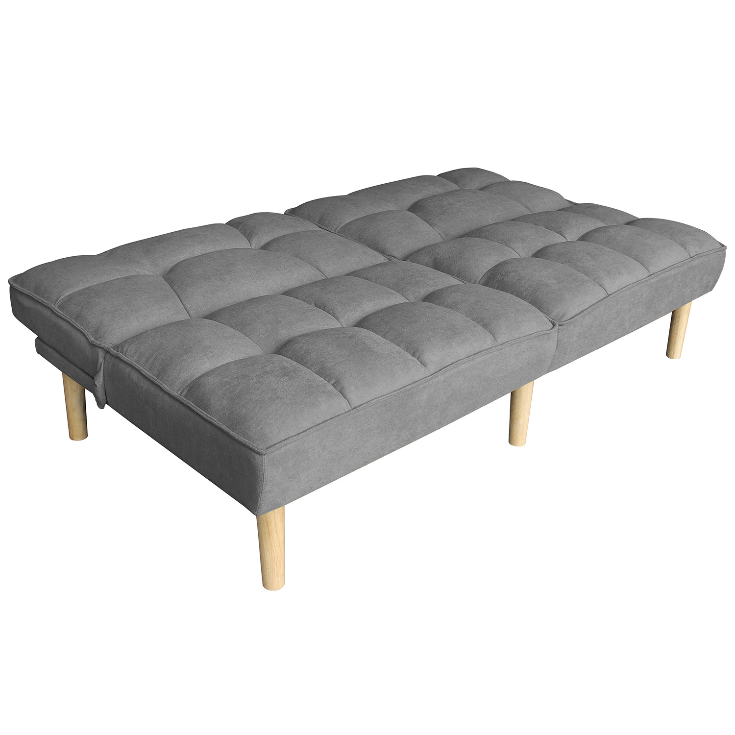 Neve Double Sleeper Grey Linen Sofa Bed Image 3