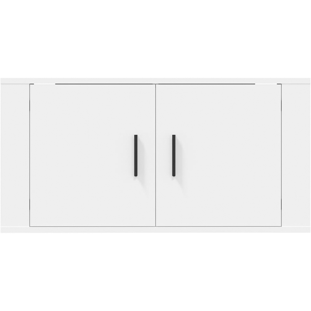 vidaXL 2 Door White Wall Mounted TV Cabinet Image 4