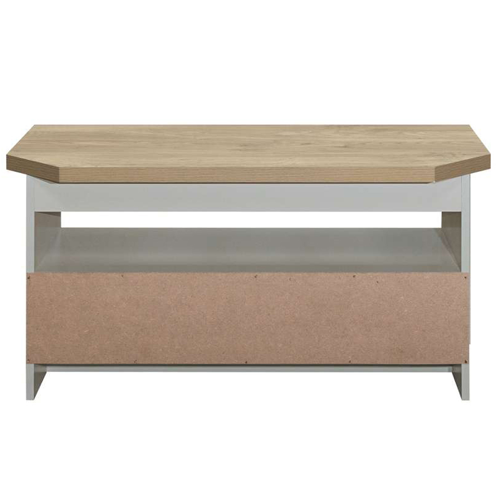 Highgate 2 Drawer Grey and Oak Corner TV Unit Image 5