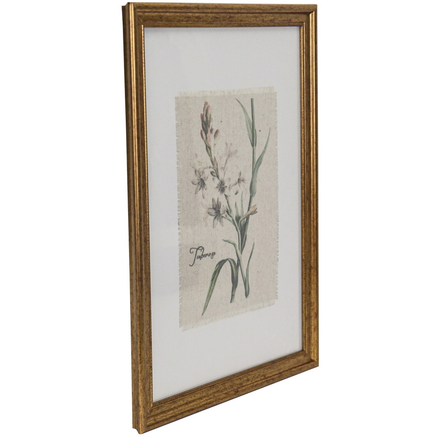 Gold Framed Botanical Flowers Wall Art Image 6