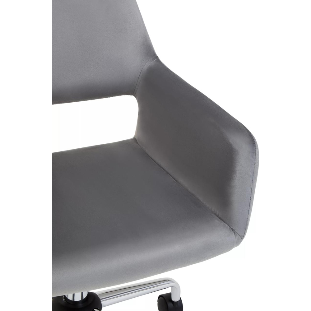 Interiors by Premier Brent Grey and Chrome Swivel Home Office Chair Image 8