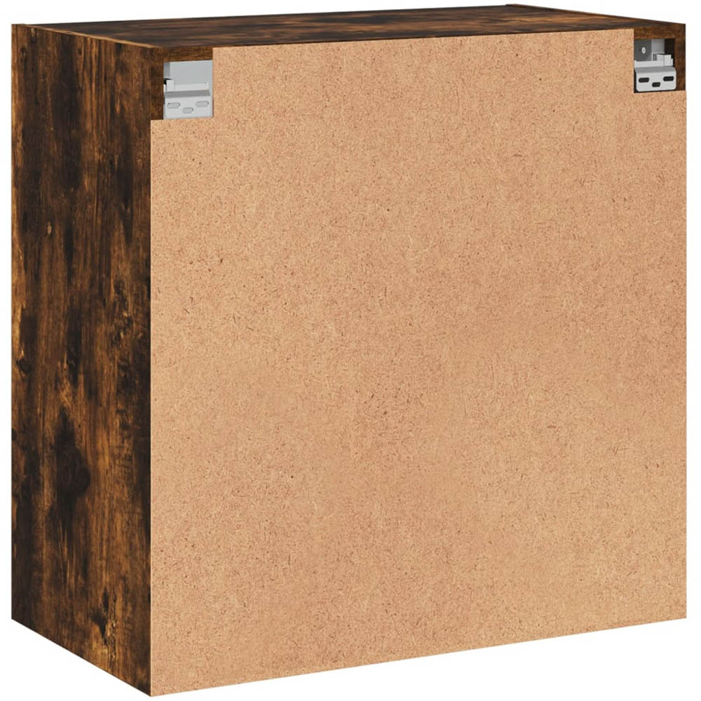 vidaXL 2 Door Smoked Oak Glass Wall Cabinet Image 8
