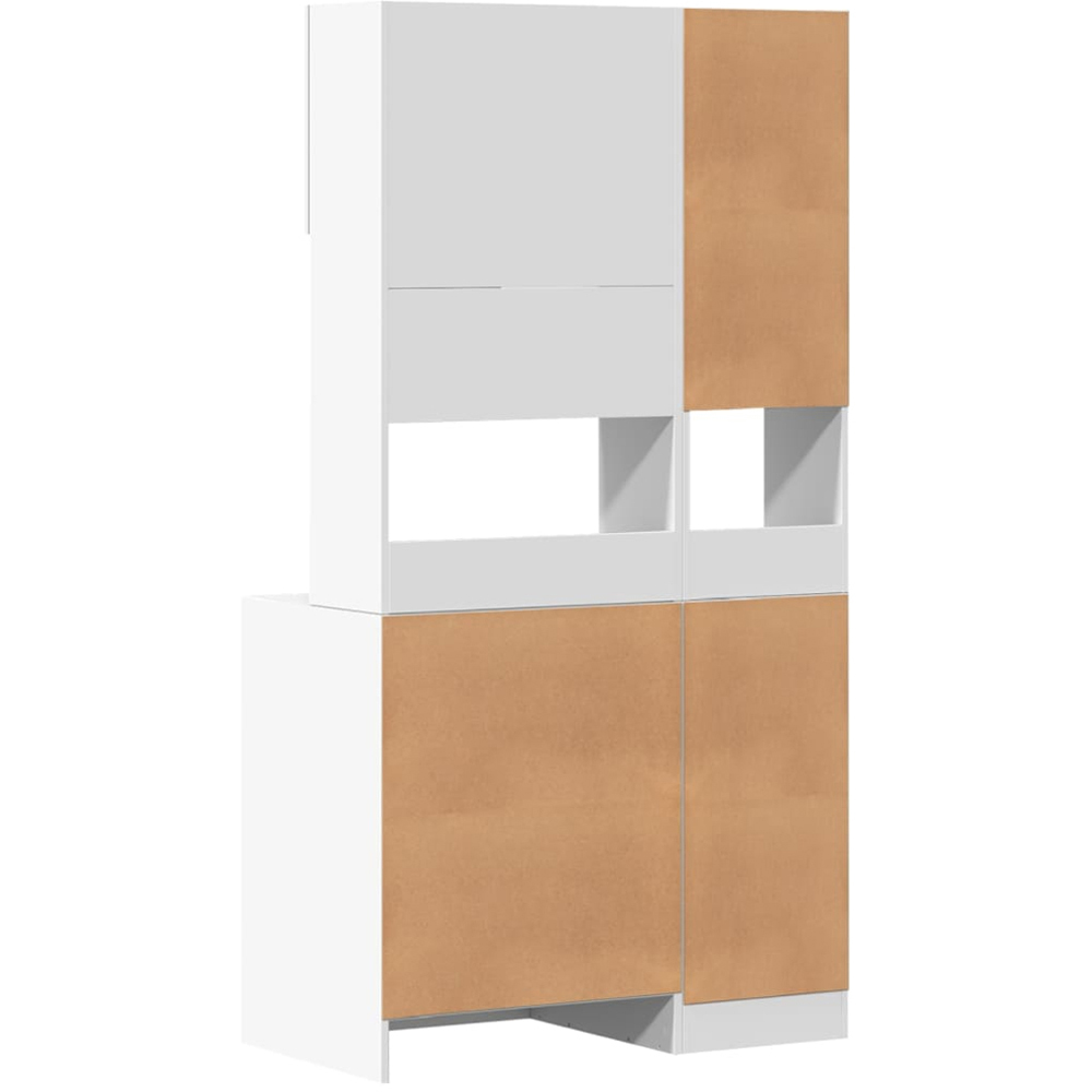 vidaXL 5 Door 2 Drawer Single Shelf White Kitchen Cabinet Image 6