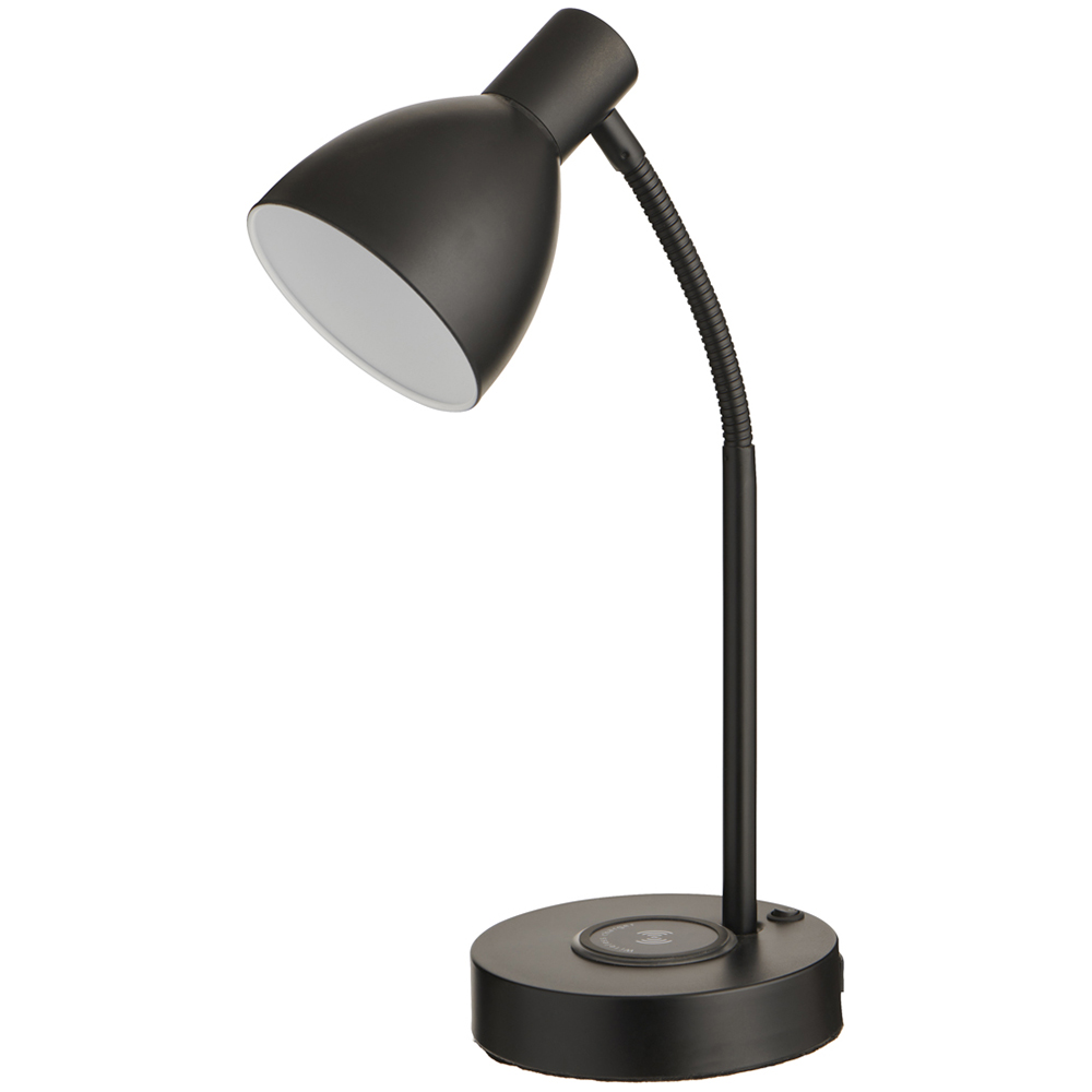 Wilko Black Wireless Charger Lamp Image 1