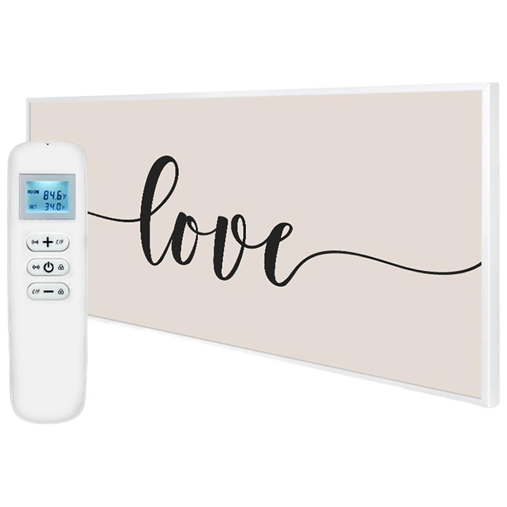 Mirrorstone Nexus Love Quote Wi-Fi Infrared Heating Panel 700W 595 x 1195mm Image 1