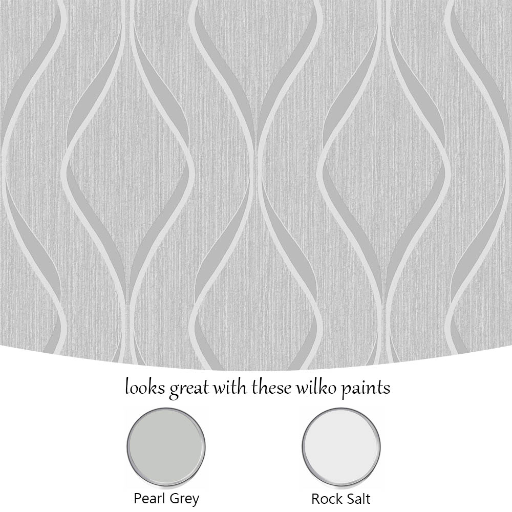 Muriva Wave Grey Wallpaper Image 5