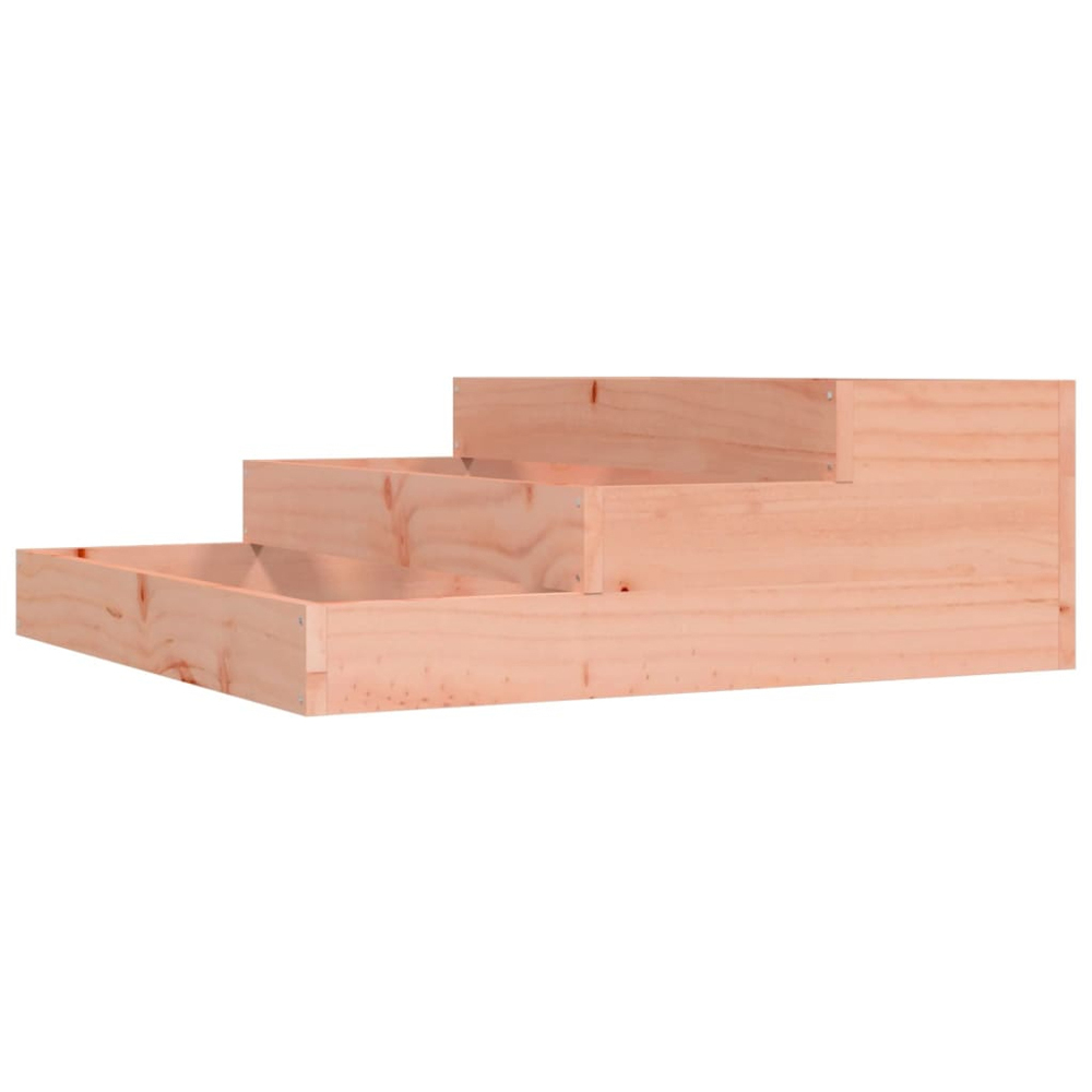 vidaXL 3-Tier Natural Solid Douglas Wood Garden Planter 27 x 78 x 78cm Image 1