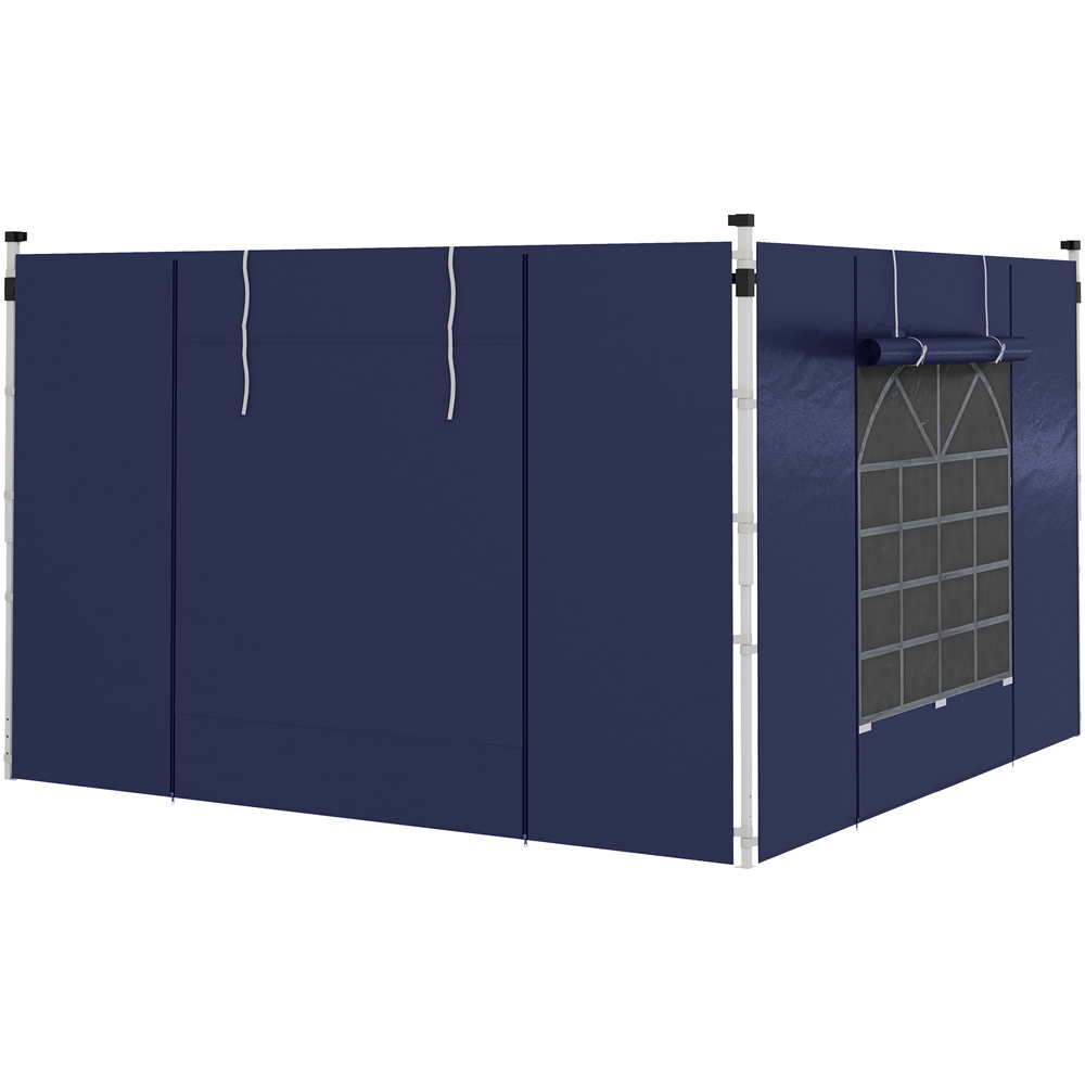 Outsunny Blue Pop Up Gazebo Side Panel Replacement 2 Pack Image 2