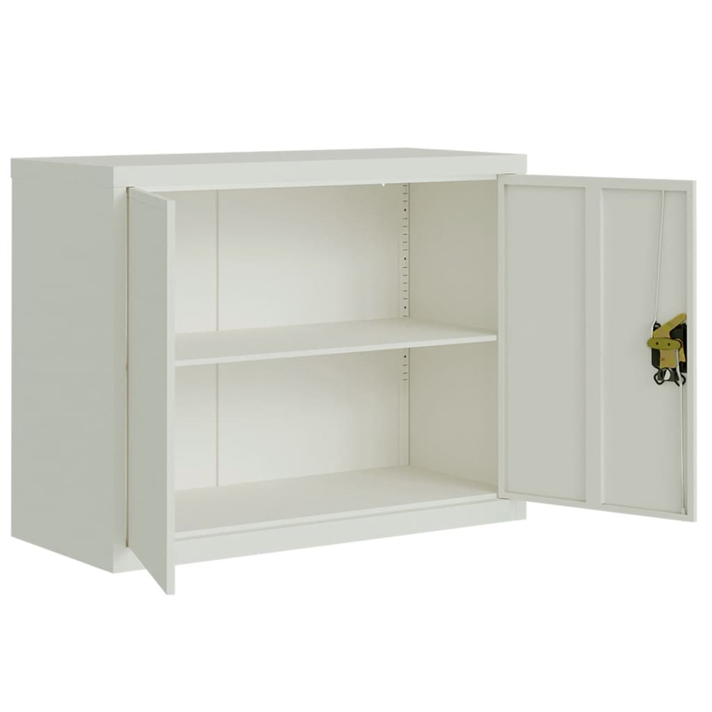 vidaXL 4 Door Grey File Cabinet Image 7