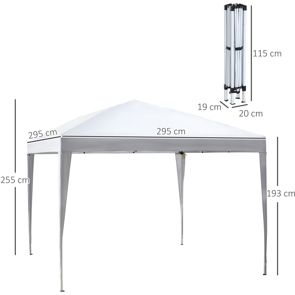 Outsunny 3 x 3m White Marquee Pop Up Gazebo Image 8