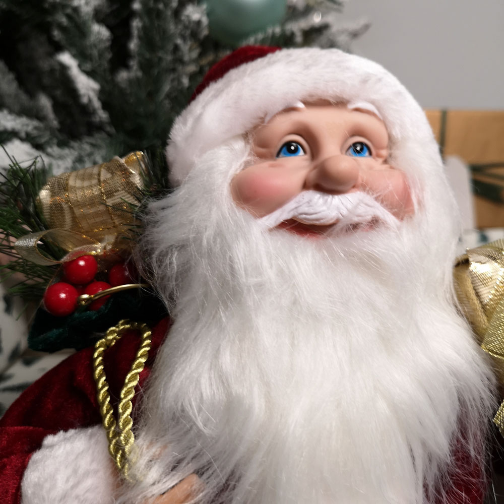 Samuel Alexander Red Standing Santa with Gift Sack Christmas Decoration 40cm Image 3