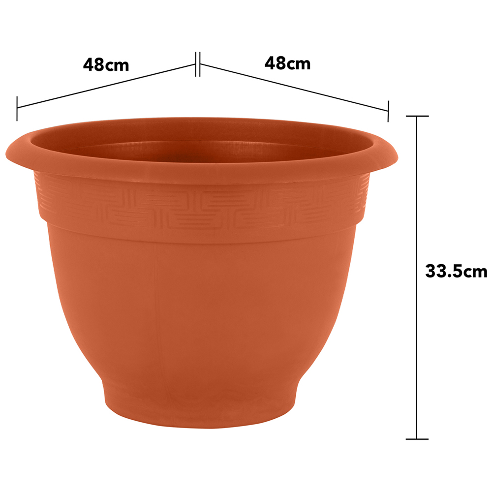Wham Bell Pot Terracotta Recycled Plastic Round Planter 48cm 4 Pack Image 4