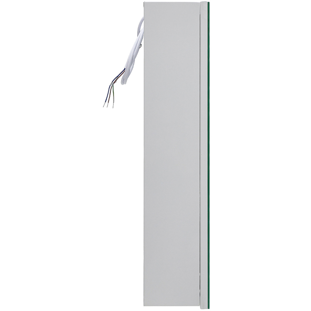 Living and Home White 2 Door Fog Free  LED Mirror Bathroom Cabinet Image 4