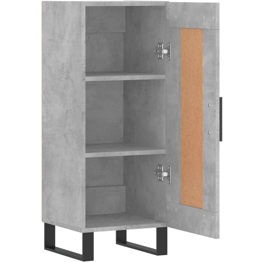 vidaXL Single Door Concrete Grey Wooden Sideboard Image 6