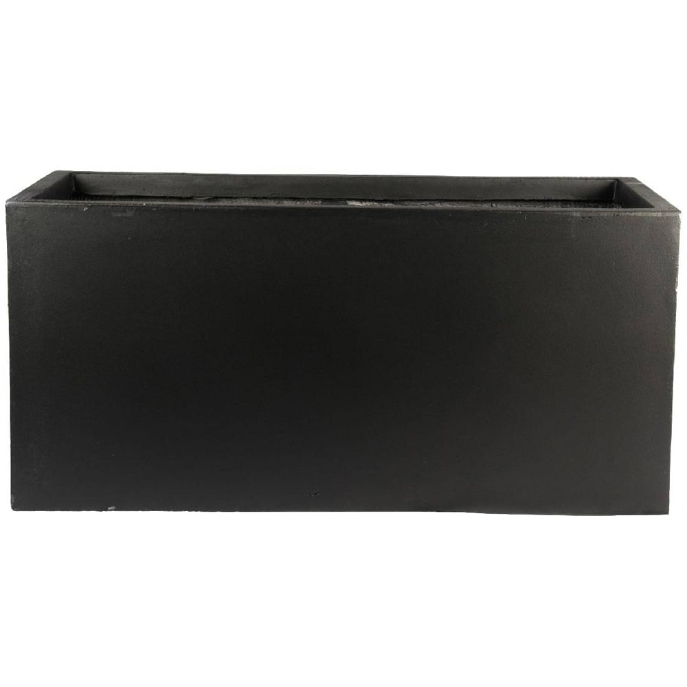 wilko Trough Black Light Concrete Outdoor Planter 41cm Image 3