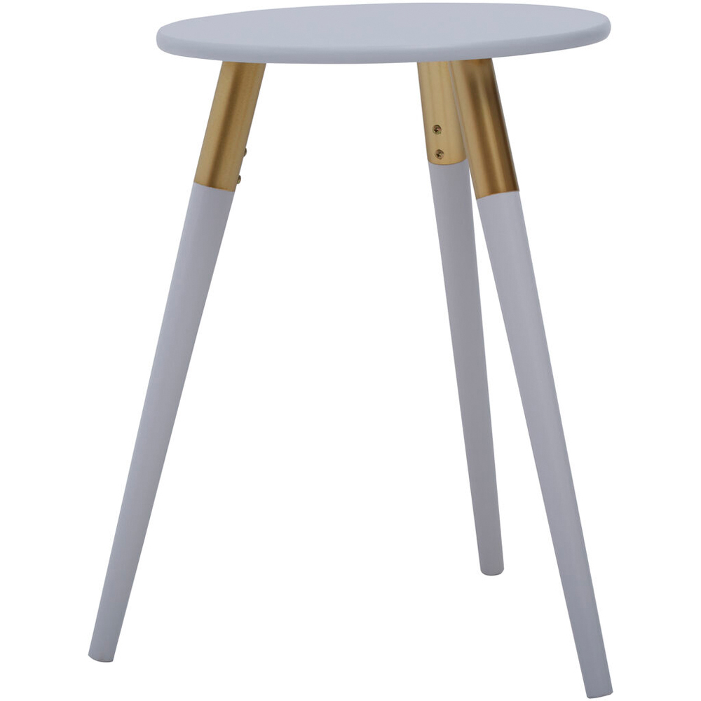 Premier Housewares Light Grey Round Top Side Table Image 5